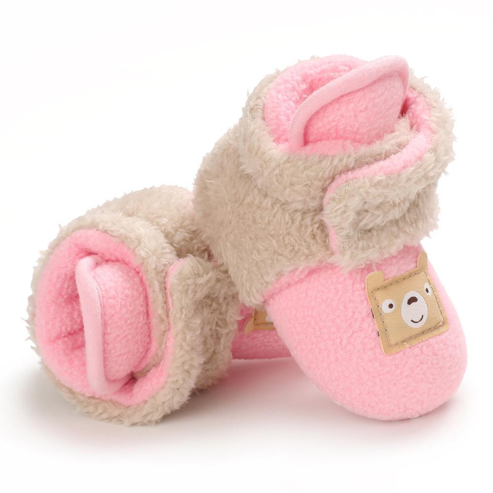 Baby Bear Fur Magic Tape Warm Boots Toddler Shoes Wholesale - PrettyKid