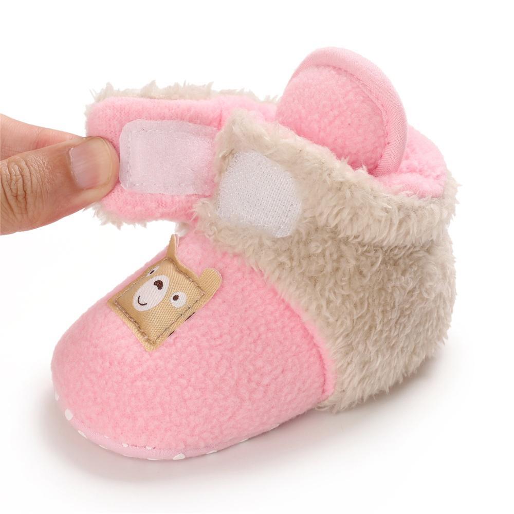 Baby Bear Fur Magic Tape Warm Boots Toddler Shoes Wholesale - PrettyKid