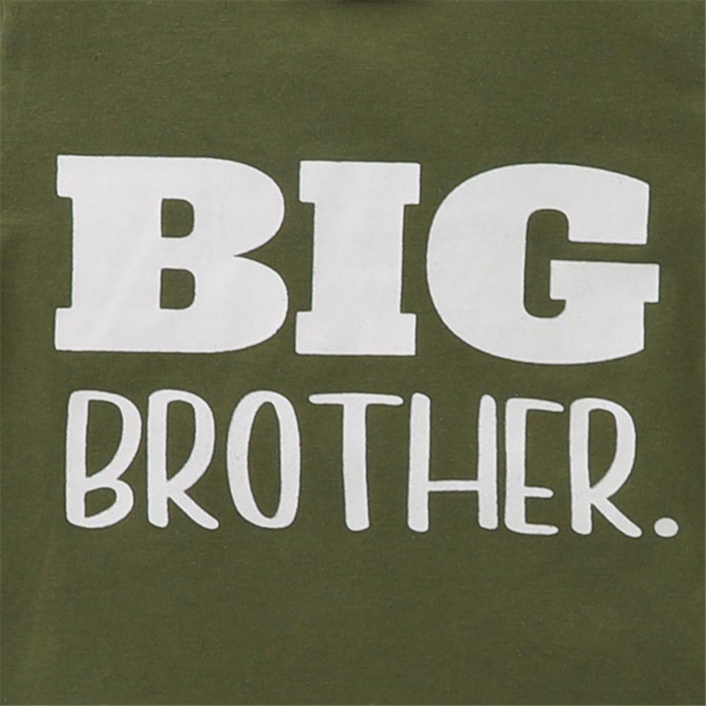 Boys Big Brother Printed Short Sleeve Top & Camouflage Pants Wholesale Boy clothing - PrettyKid