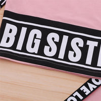 Girls Big Sister Printed Long Sleeve Hooded Top & Pants Girls Clothing Wholesalers - PrettyKid