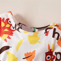 Girls Bow Decor Animal Printed Tulle Dress & Headband - PrettyKid