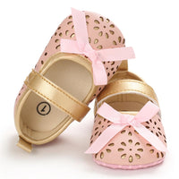 Baby Girls Bow Decor Magic Tape Princess Shoes Kids Wholesale Shoes - PrettyKid