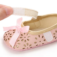 Baby Girls Bow Decor Magic Tape Princess Shoes Kids Wholesale Shoes - PrettyKid