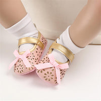 Baby Girls Bow Decor Magic Tape Princess Shoes Kids Wholesale Shoes - PrettyKid