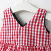 Baby Girls Bow Decor Plaid Sleeveless Vest & Shorts Buy Baby Clothes Wholesale - PrettyKid