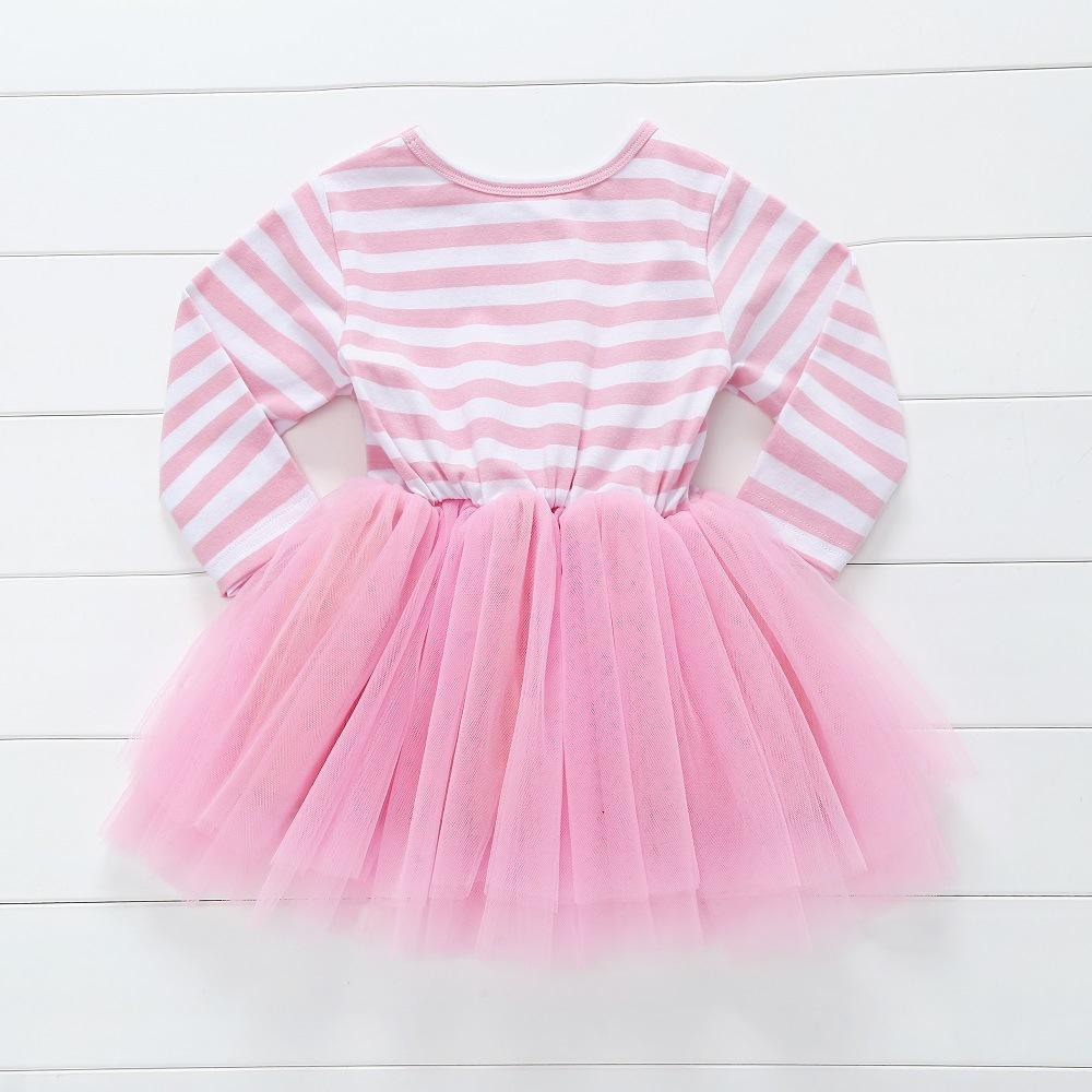 Baby Girls Bow Long Sleeve Mesh Dress - PrettyKid