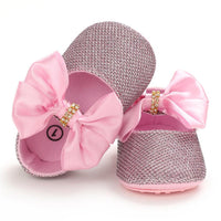 Baby Girls Bow Sequins Magic Tape Princess Shoes Children Wholesale Shoes - PrettyKid