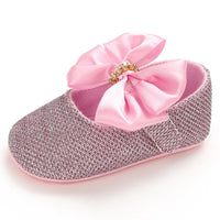 Baby Girls Bow Sequins Magic Tape Princess Shoes Children Wholesale Shoes - PrettyKid