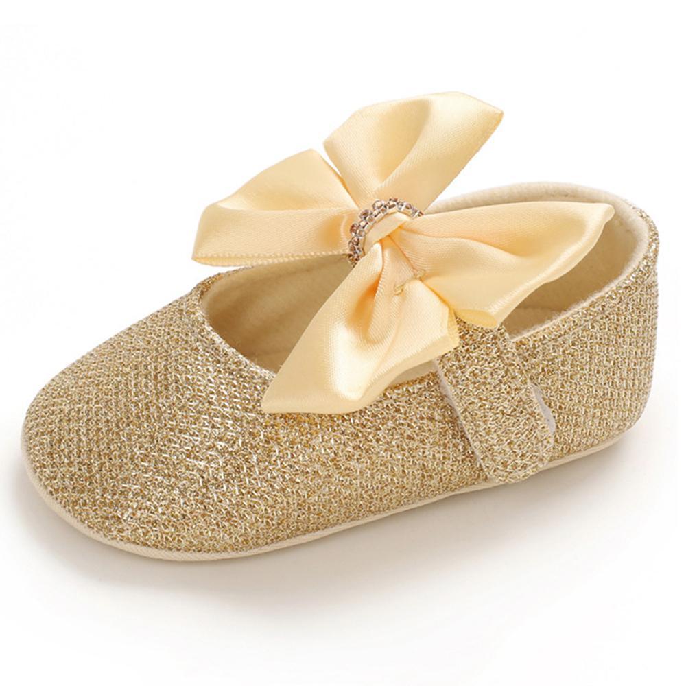 Baby Girls Bow Sequins Magic Tape Princess Shoes Children Wholesale Shoes - PrettyKid