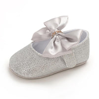 Baby Girls Bow Sequins Magic Tape Princess Shoes Children Wholesale Shoes - PrettyKid