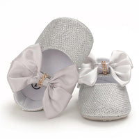 Baby Girls Bow Sequins Magic Tape Princess Shoes Children Wholesale Shoes - PrettyKid