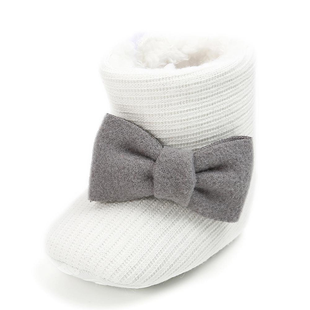 Baby Girls Bow Slip On Fur Warm Boots Wholesale - PrettyKid