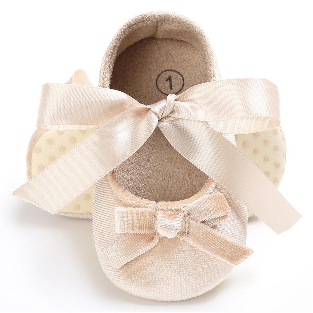 Baby Girls Bow Slip On Soft Sole Flat Shoes Wholesale - PrettyKid