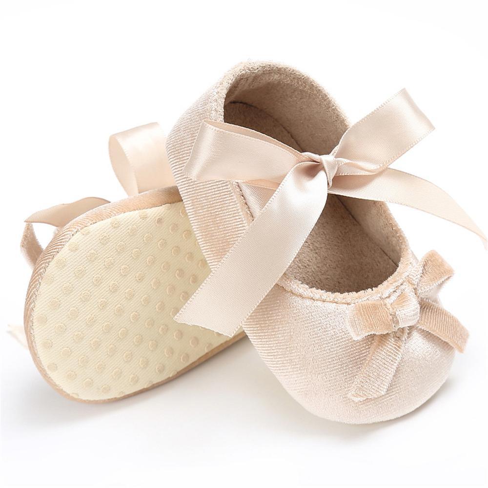 Baby Girls Bow Slip On Soft Sole Flat Shoes Wholesale - PrettyKid