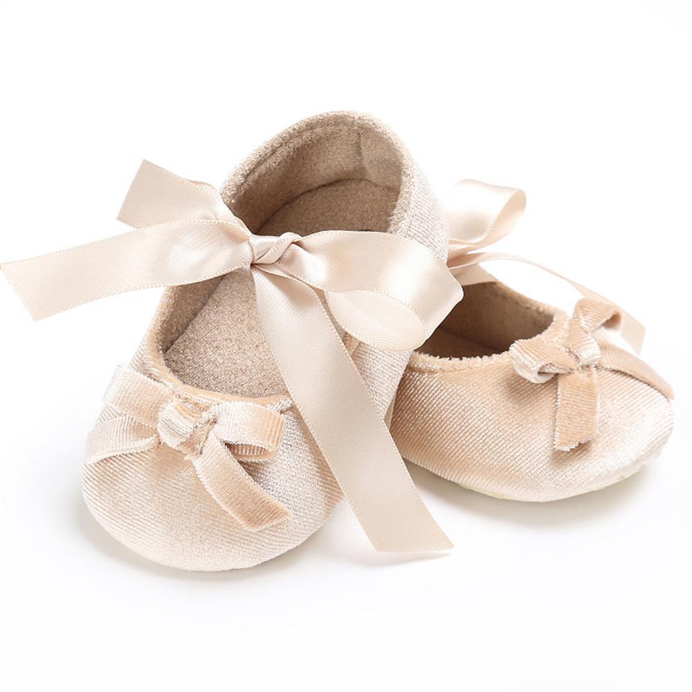 Baby Girls Bow Slip On Soft Sole Flat Shoes Wholesale - PrettyKid