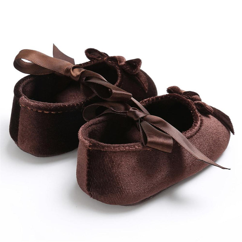 Baby Girls Bow Slip On Soft Sole Flat Shoes Wholesale - PrettyKid