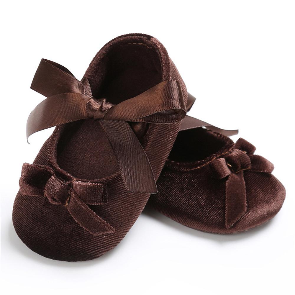 Baby Girls Bow Slip On Soft Sole Flat Shoes Wholesale - PrettyKid