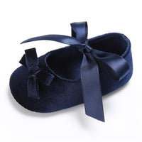 Baby Girls Bow Slip On Soft Sole Flat Shoes Wholesale - PrettyKid