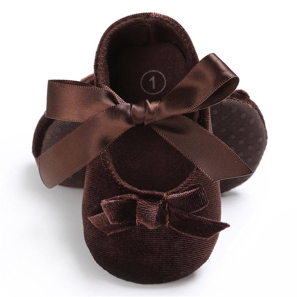 Baby Girls Bow Slip On Soft Sole Flat Shoes Wholesale - PrettyKid