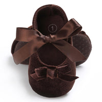 Baby Girls Bow Slip On Soft Sole Flat Shoes Wholesale - PrettyKid