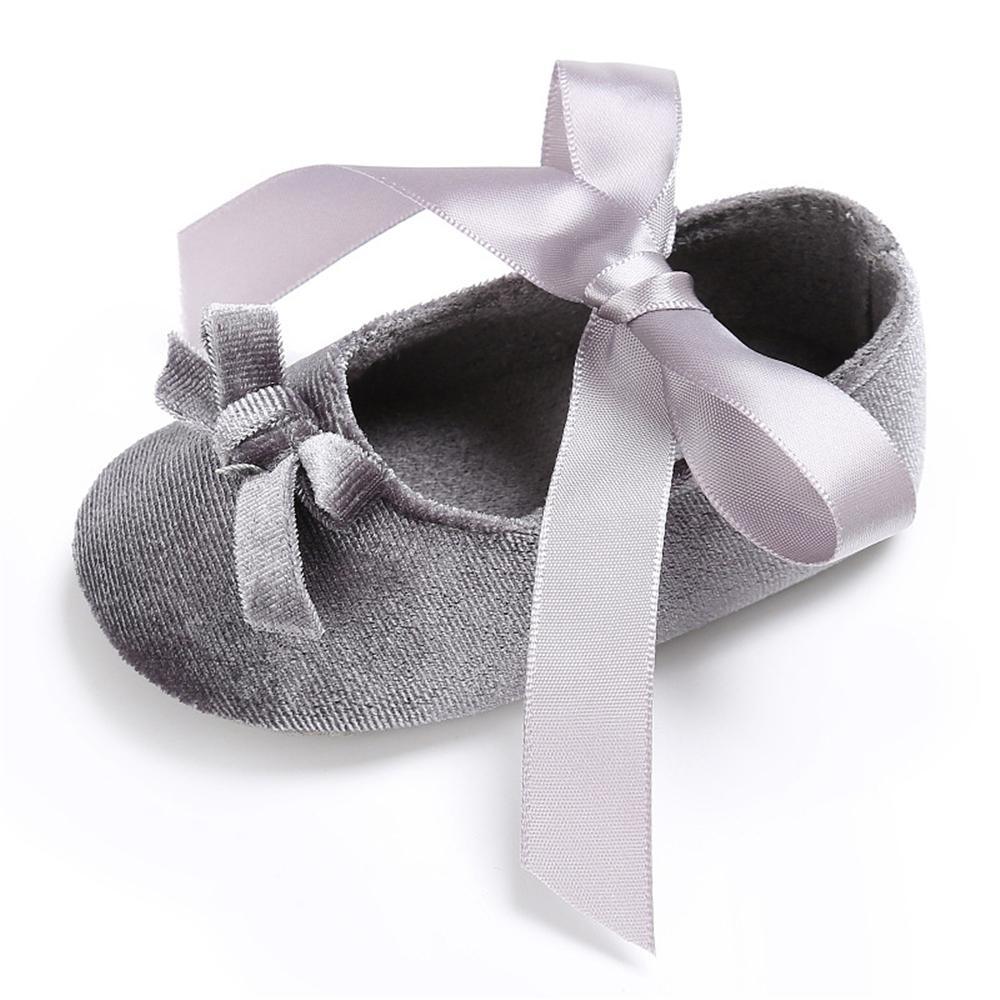 Baby Girls Bow Slip On Soft Sole Flat Shoes Wholesale - PrettyKid