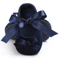 Baby Girls Bow Slip On Soft Sole Flat Shoes Wholesale - PrettyKid