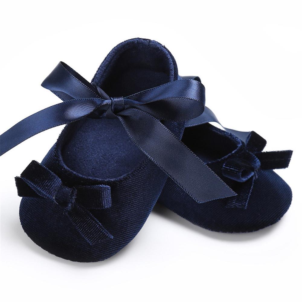 Baby Girls Bow Slip On Soft Sole Flat Shoes Wholesale - PrettyKid