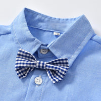 Boys Bow Tie Long-sleeve Shirt & Pants - PrettyKid