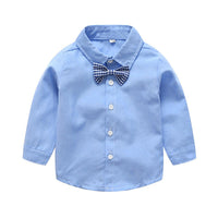 Boys Bow Tie Long-sleeve Shirt & Pants - PrettyKid