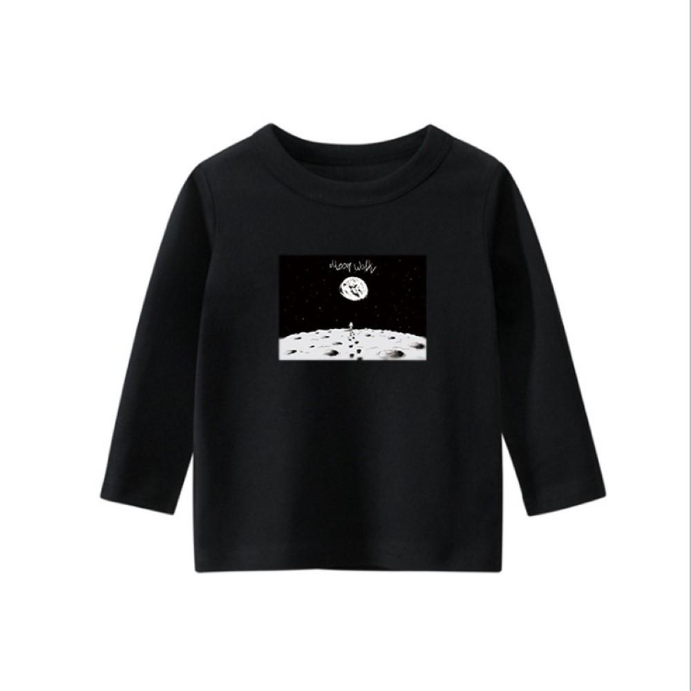 Boys Astronaut Moon Pattern Long Sleeves Top Boys Clothes Wholesale - PrettyKid