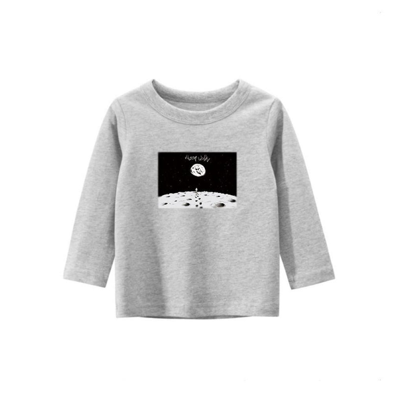 Boys Astronaut Moon Pattern Long Sleeves Top Boys Clothes Wholesale - PrettyKid