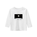 Boys Astronaut Moon Pattern Long Sleeves Top Boys Clothes Wholesale - PrettyKid