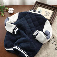 Boys Baseball Splicing Color Zipper Long Sleeves Jacket Boys Wholesale Clothing - PrettyKid