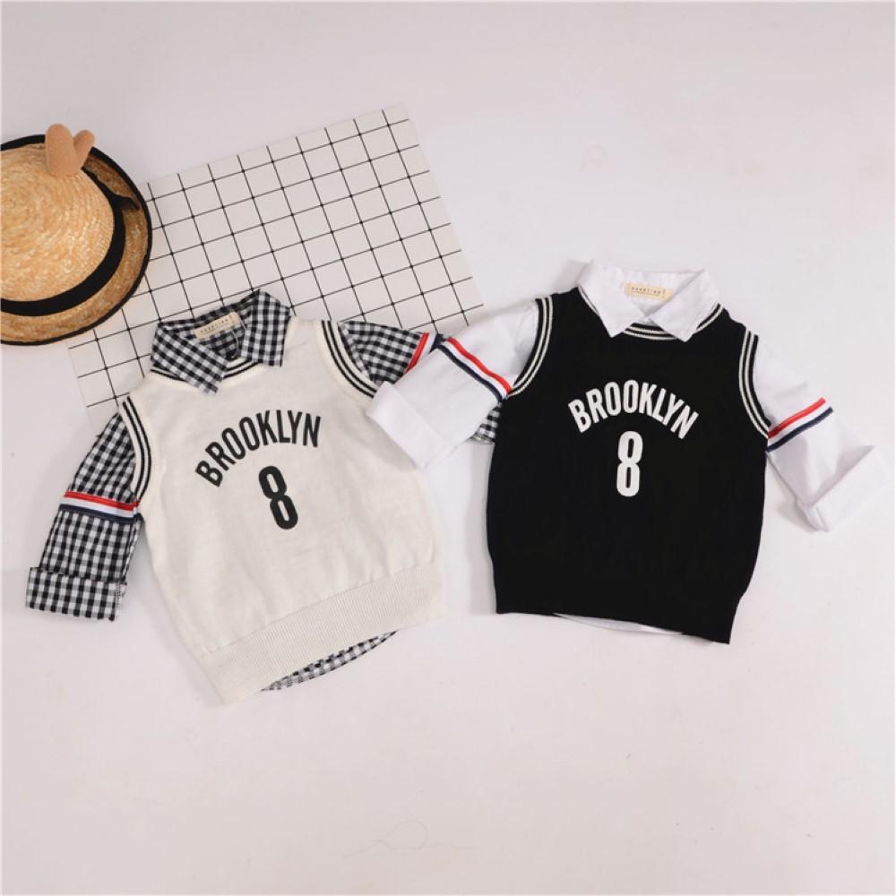 Boys Brooklyn Eight Pattern Sleeveless Knitting Vest Wholesale Toddler Boy Clothes - PrettyKid