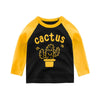 Boys Cactus Pattern & Letter Long Sleeves Shirt Wholesale Boys Boutique Clothing - PrettyKid