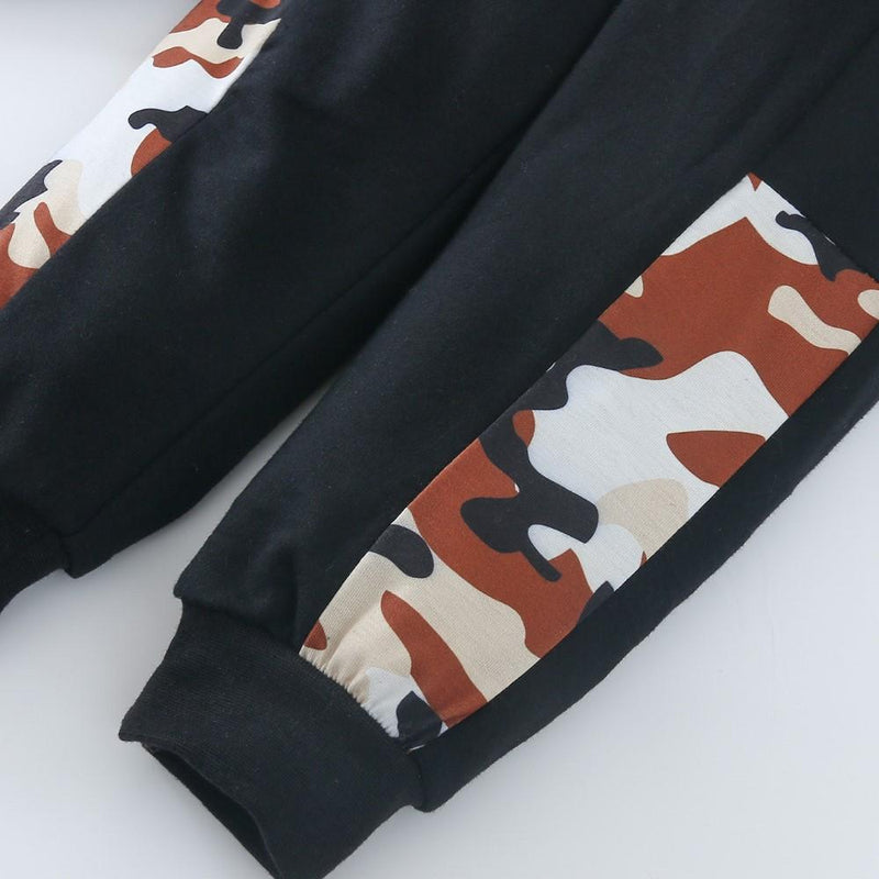 Boys Camouflage Hooded Top & Pants Wholesale Boys Clothes - PrettyKid