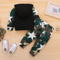 Boys Camouflage Letter Printed Top & Pants Wholesale Toddler Boy Clothes - PrettyKid