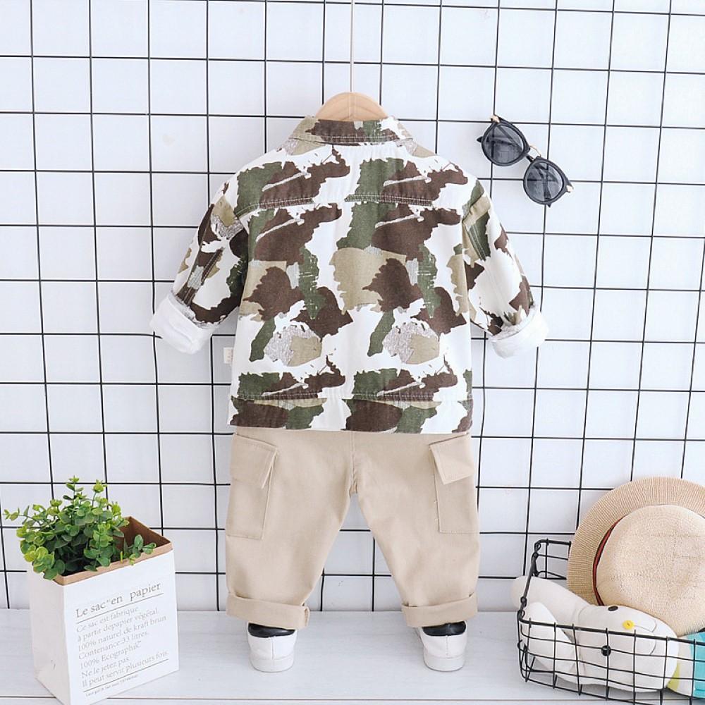 Boys Camouflage Long Sleeves Tooling Suits Wholesale Toddler Boy Clothes - PrettyKid