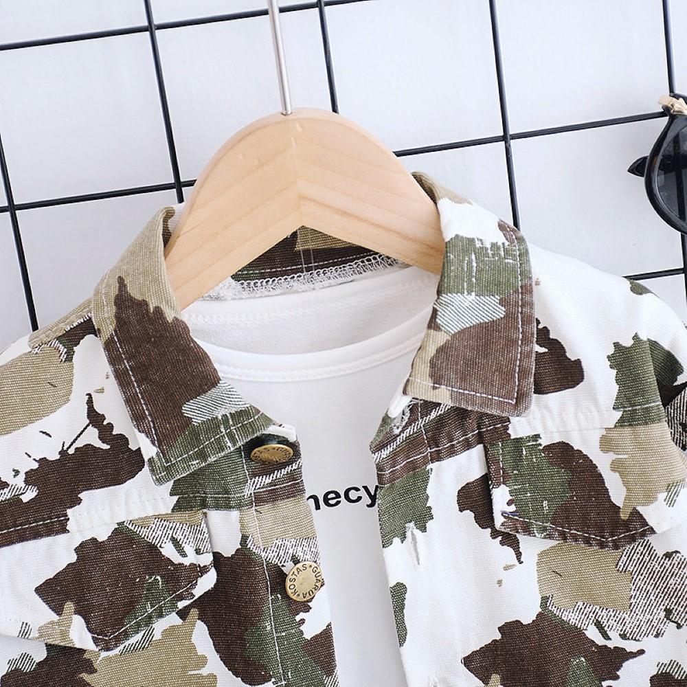 Boys Camouflage Long Sleeves Tooling Suits Wholesale Toddler Boy Clothes - PrettyKid