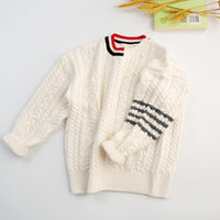 Boys Campus Style Stripe Sweater Wholesale Boys Boutique Clothing - PrettyKid
