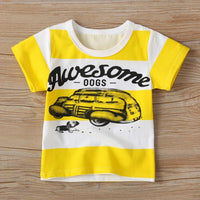 Boys Car Stripe Pattern Top & Jean Wholesale Toddler Boy Clothes - PrettyKid