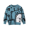 Boys Cartoon Bear Pattern Long Sleeves Knitting Sweater Baby Boy Knit Romper - PrettyKid