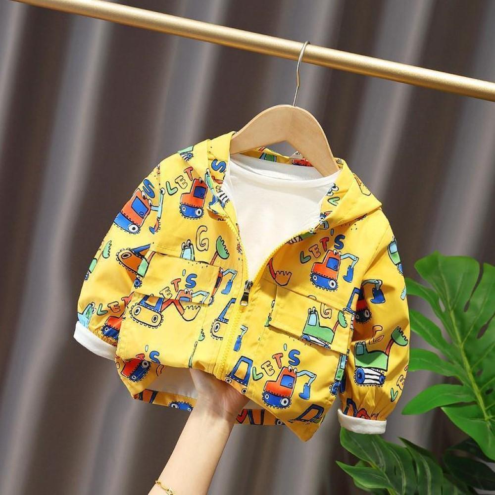 Boys Cartoon Car Hooded Zipper Jacket Baby Boy Wholesale Clothing - PrettyKid