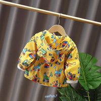 Boys Cartoon Car Hooded Zipper Jacket Baby Boy Wholesale Clothing - PrettyKid