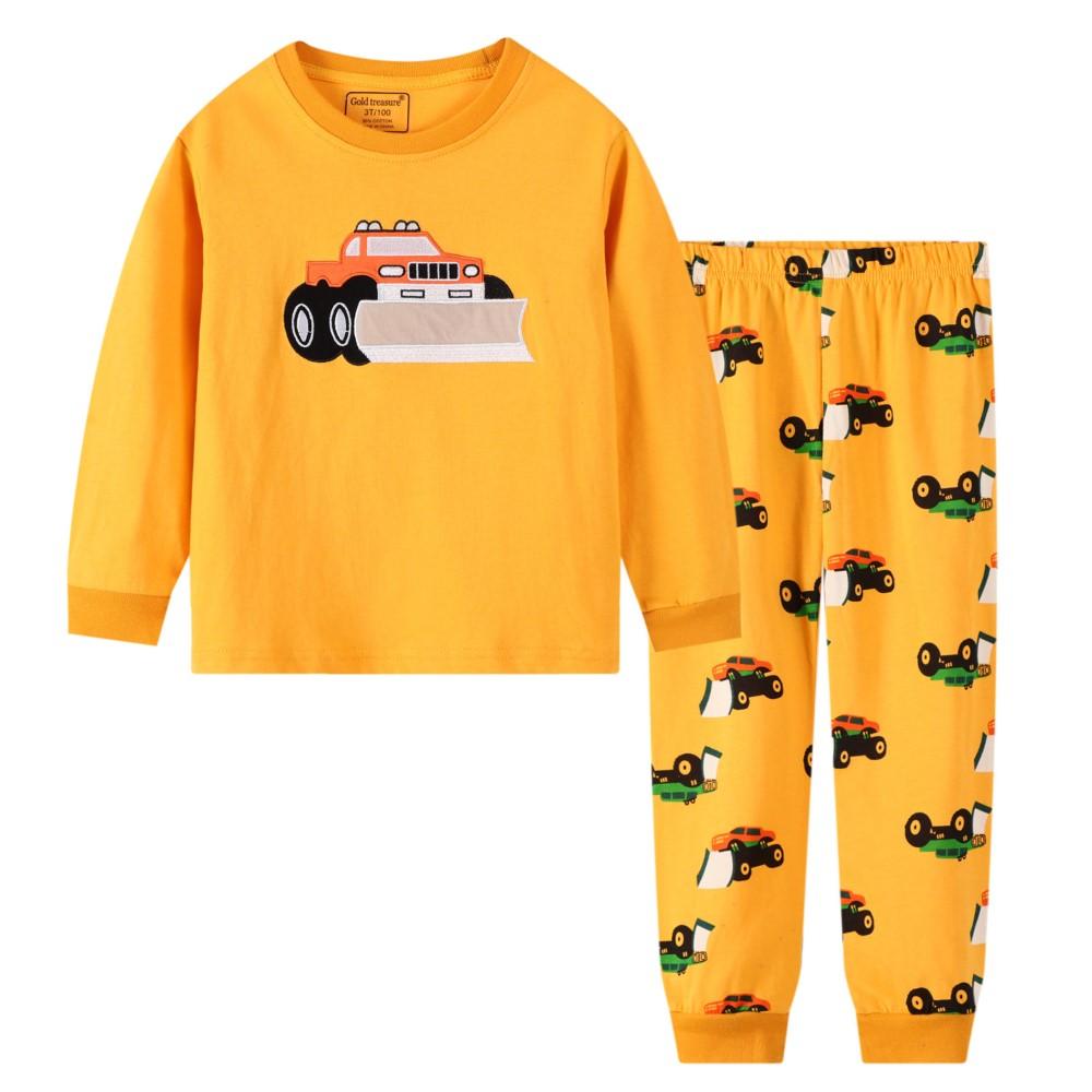 Boys Cartoon Car Long Sleeves Tracksuit Suits Wholesale Toddler Boy Clothing - PrettyKid