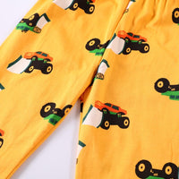 Boys Cartoon Car Long Sleeves Tracksuit Suits Wholesale Toddler Boy Clothing - PrettyKid