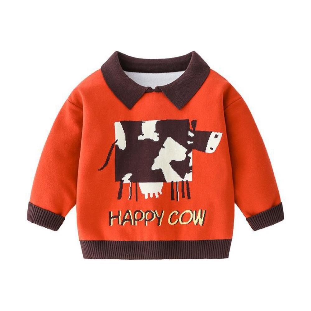 Boys Cartoon Cow Polo Shirt Little Boy T Shirts - PrettyKid