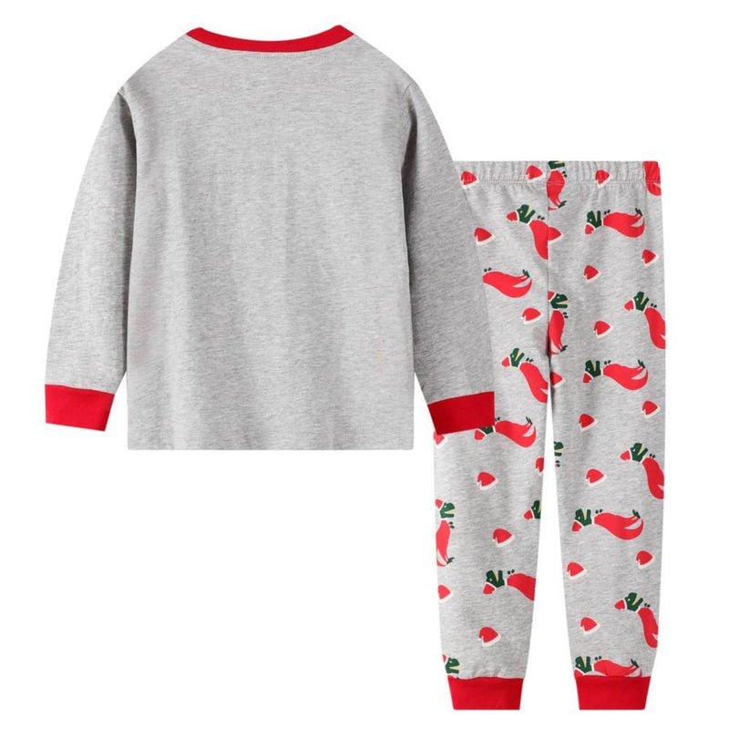 Boys Cartoon Dinosaur Gift Box Pattern Christma Tracksuit Set Boys Boutique Clothing Wholesale - PrettyKid