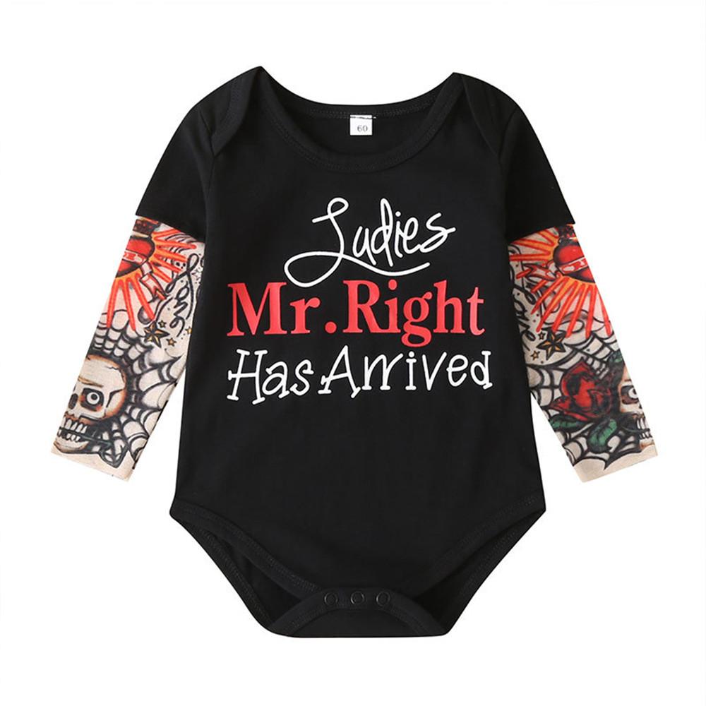 Baby Boys Cartoon Letter Printed Long Sleeve Tops - PrettyKid