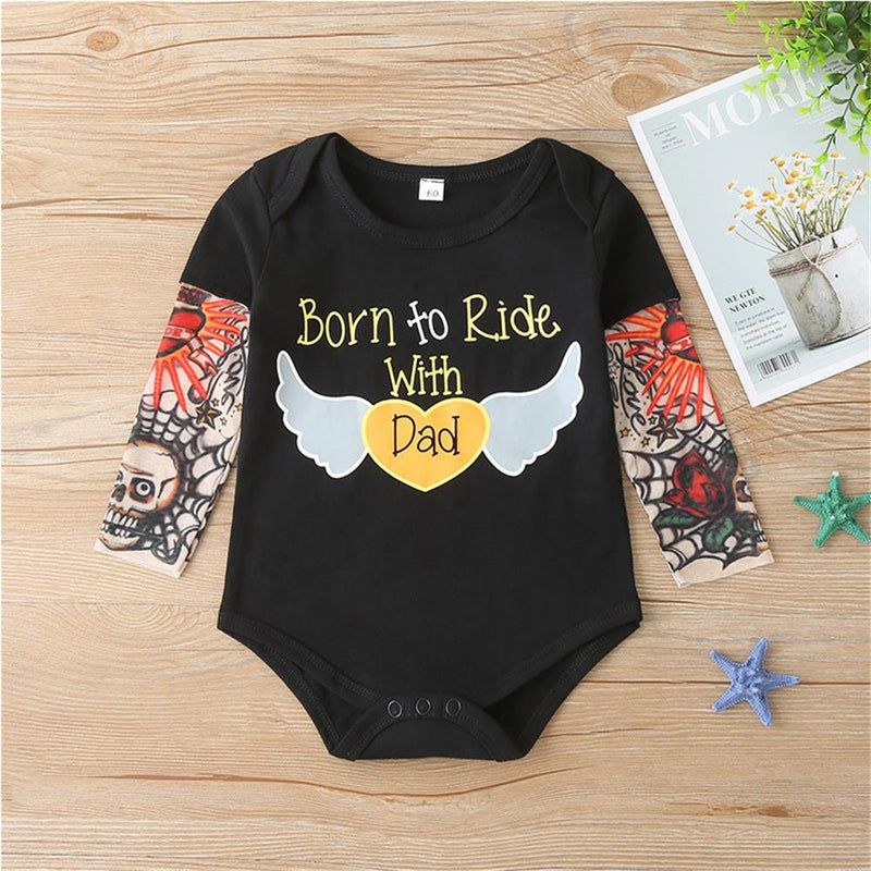 Baby Boys Cartoon Letter Printed Long Sleeve Tops - PrettyKid